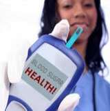 Smiling Medical Professional Woman Holding Blood Sugar Device